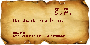 Baschant Petrónia névjegykártya
